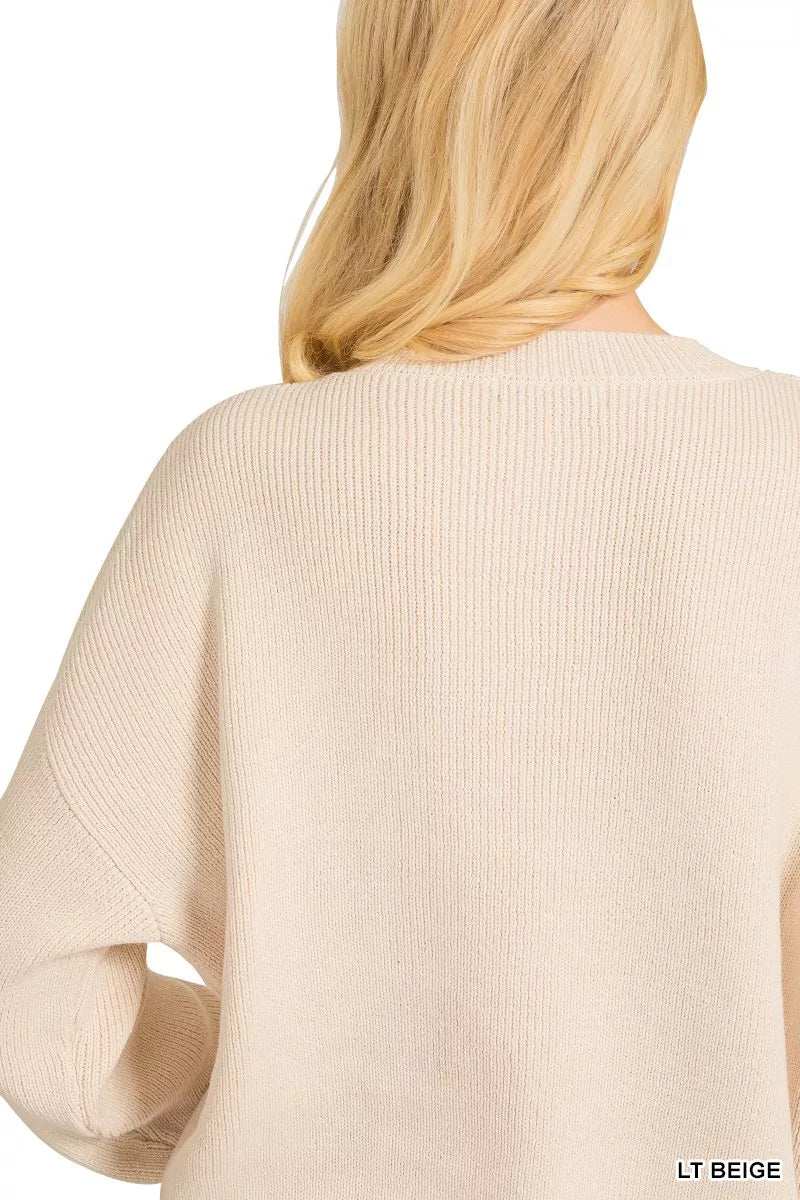 Zenana American Flag Crew Neck Sweater - Trendsi - Flyclothing LLC