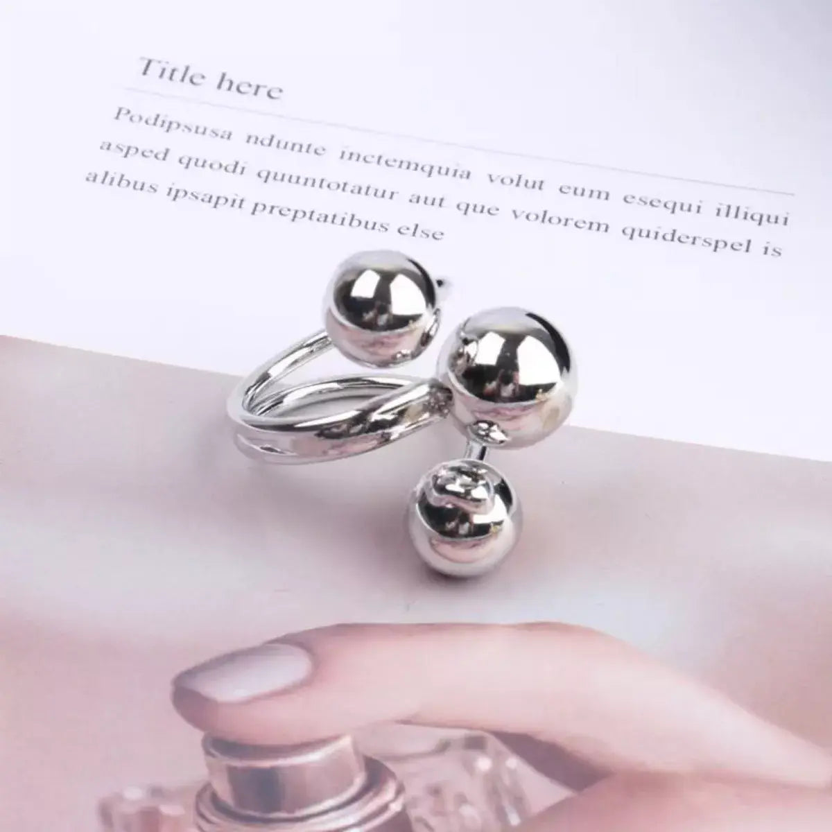 Multi Layered Ball Ring - Trendsi - Flyclothing LLC