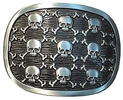 Nine Skulls Belt Buckle
