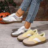 Round Toe Lace Up Sneakers - Trendsi - Flyclothing LLC