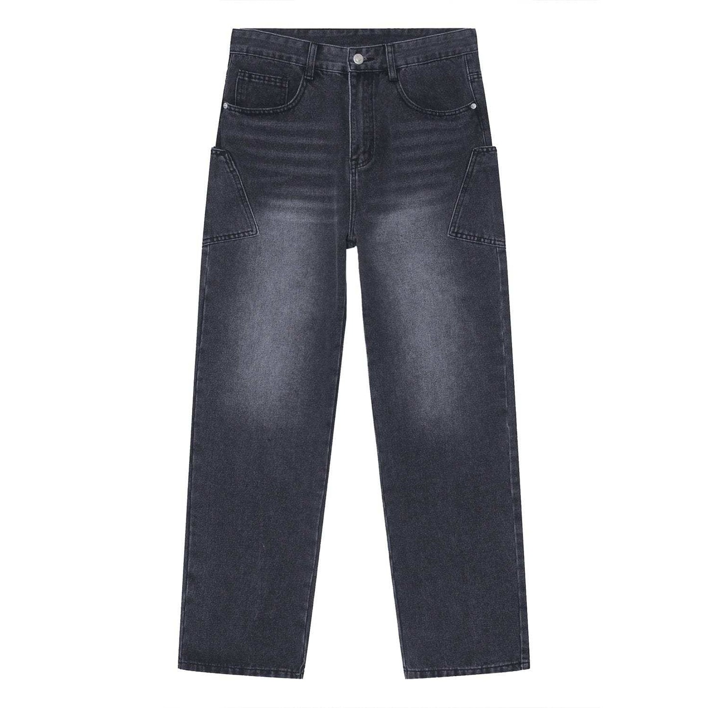 Wide Leg Men's Jeans with Pockets - Trendsi - Flyclothing LLC