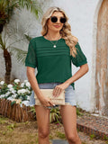Round Neck Short Sleeve T-Shirt - Trendsi - Flyclothing LLC