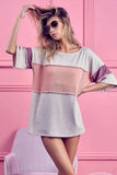 BiBi Thermal Rib Top with Bella Rib Color Block - Trendsi - Flyclothing LLC