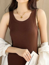 Scoop Neck Tank Top - Trendsi - Flyclothing LLC