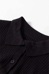 Button Up Collared Neck Cardigan - Trendsi - Flyclothing LLC