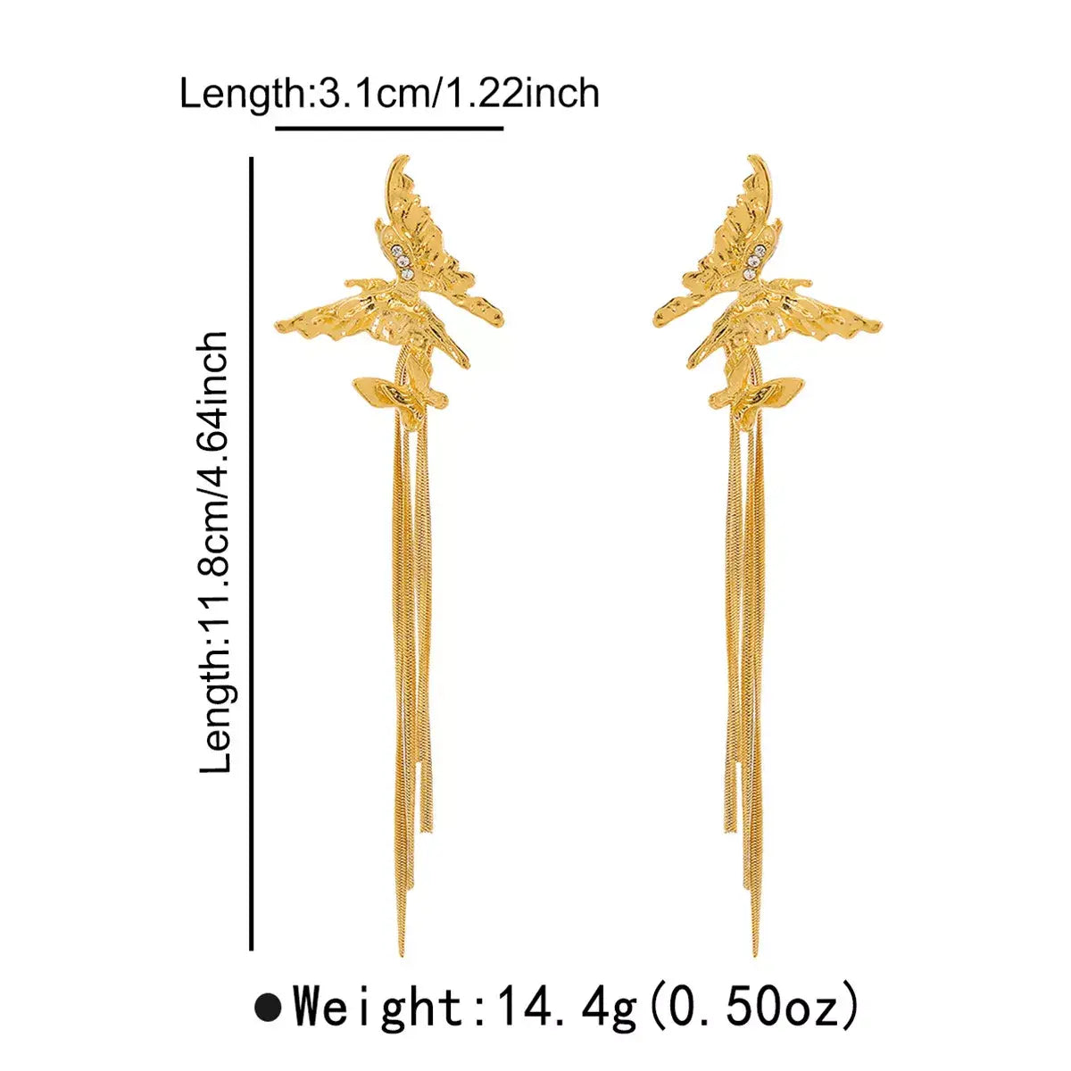 Butterfly Fringe Dangle Earrings - Trendsi - Flyclothing LLC