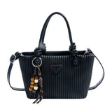 Textured Crossbody Bag with Top Handle - Trendsi - Flyclothing LLC