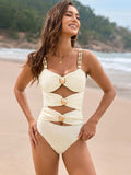 Cutout Ruched Sweetheart Neck One-Piece Swimwear - Trendsi - Flyclothing LLC