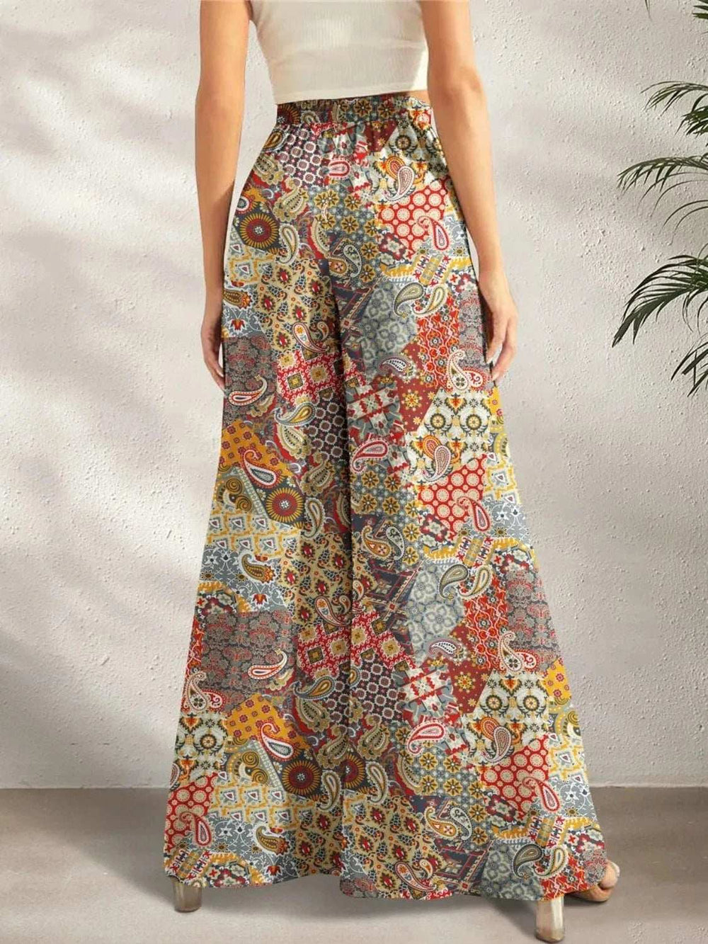 Printed Wide Leg Pants - Trendsi - Flyclothing LLC