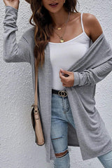 Open Front Long Sleeve Cover Up - Trendsi - Flyclothing LLC