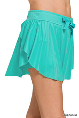 Zenana Ruffle Hem Tennis Skirt With Hidden Inner Pockets - Trendsi - Flyclothing LLC