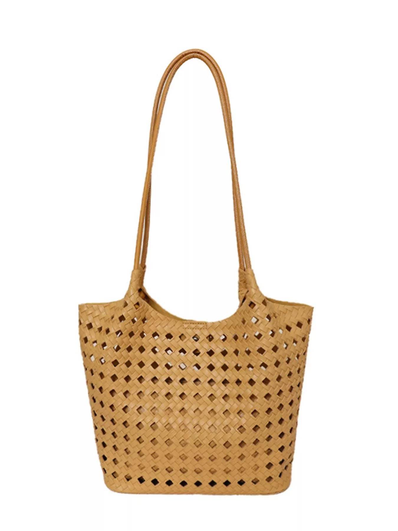 Woven Leather Shoulder Bag - Trendsi - Flyclothing LLC