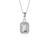1 Carat Moissanite 925 Sterling Silver Pendant Necklace - Trendsi - Flyclothing LLC