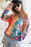 BiBi Tie Dye Soft Knit Jersey Top - Trendsi - Flyclothing LLC