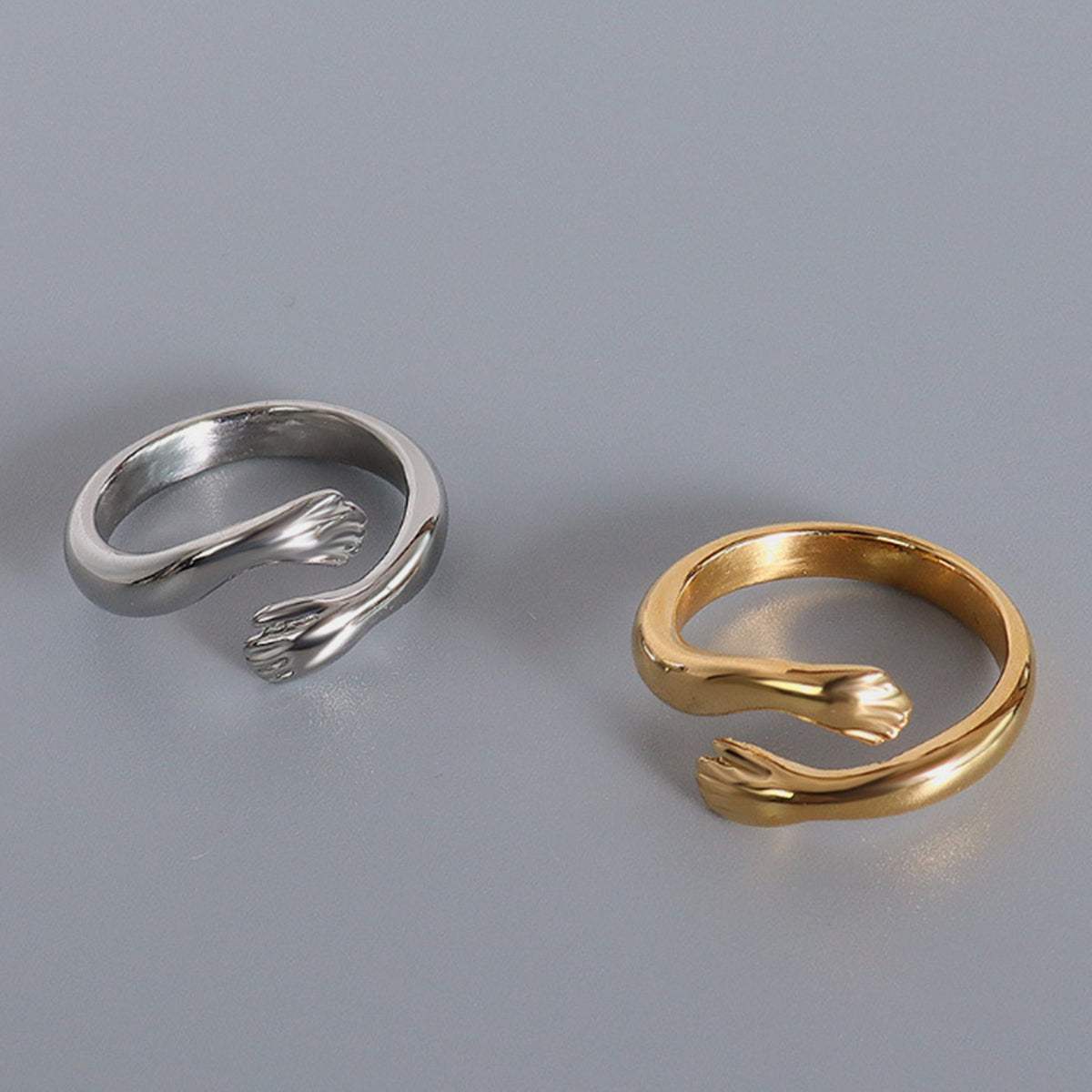 Titanium Steel Hug Bypass Ring - Trendsi - Flyclothing LLC