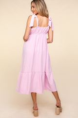 Haptics Crochet Lace Ruffle Hem Cami Midi Dress - Trendsi