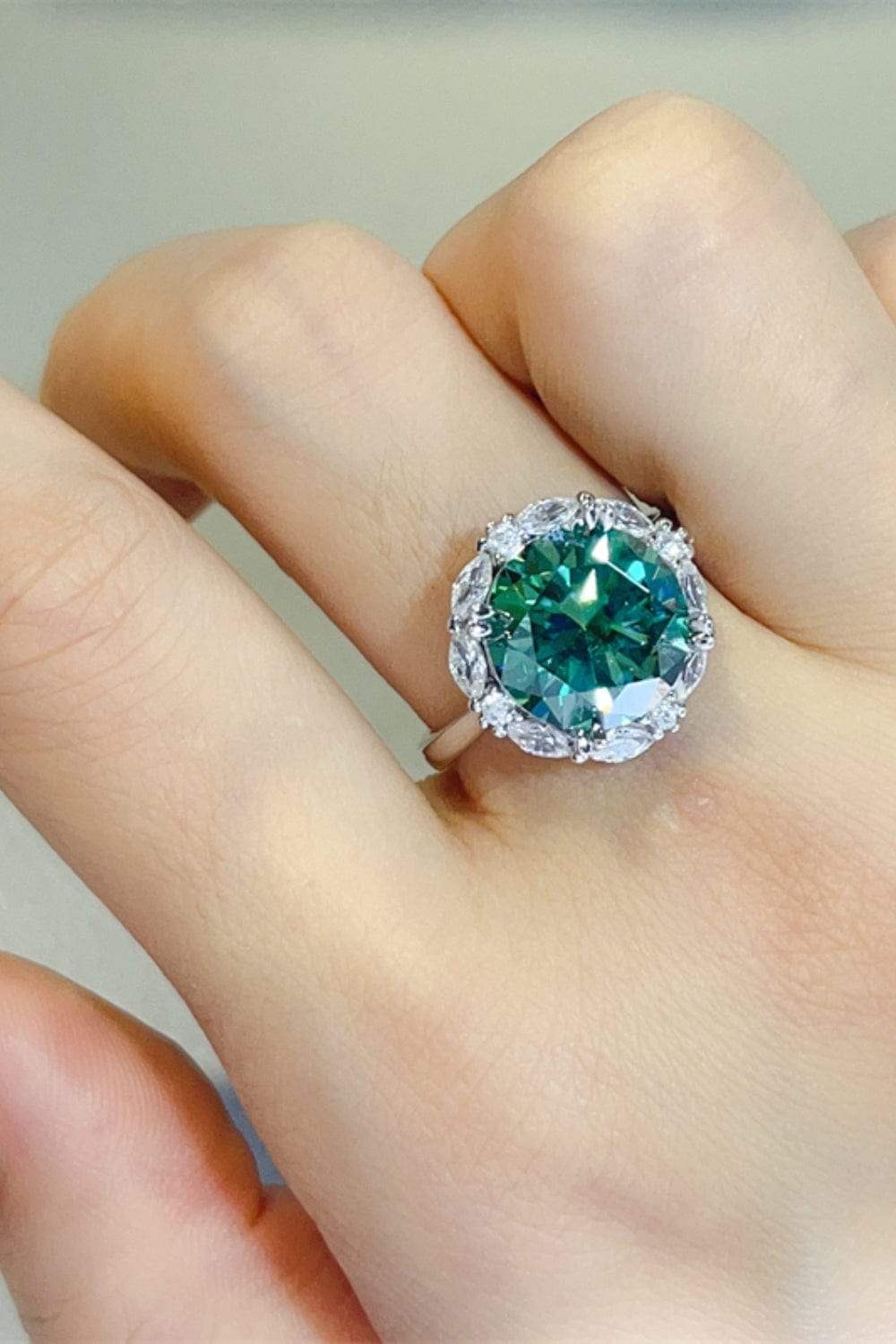 5 Carat Moissanite 925 Sterling Silver Ring - Trendsi - Flyclothing LLC