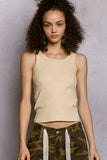 POL Round Neck Ribbed Tank - Trendsi - Flyclothing LLC