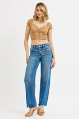 RISEN Full Size Mid Rise Baggy Jeans Plus Size - Trendsi - Flyclothing LLC