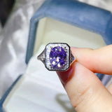 3 Carat Moissanite Square Ring - Trendsi - Flyclothing LLC