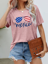 US Flag Glasses Graphic Tee - Trendsi - Flyclothing LLC