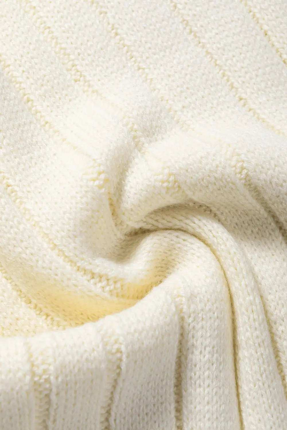 Cable Knit Turtleneck Sweater Vest - Trendsi - Flyclothing LLC