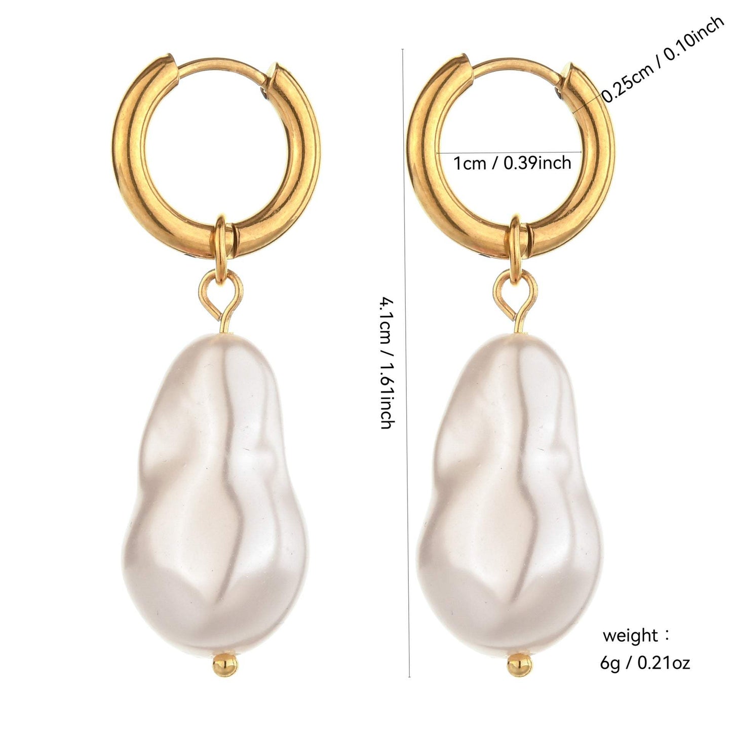 Lustrous Heart-Shaped Stainless Steel Earrings For Women - My Store - Flyclothing LLC