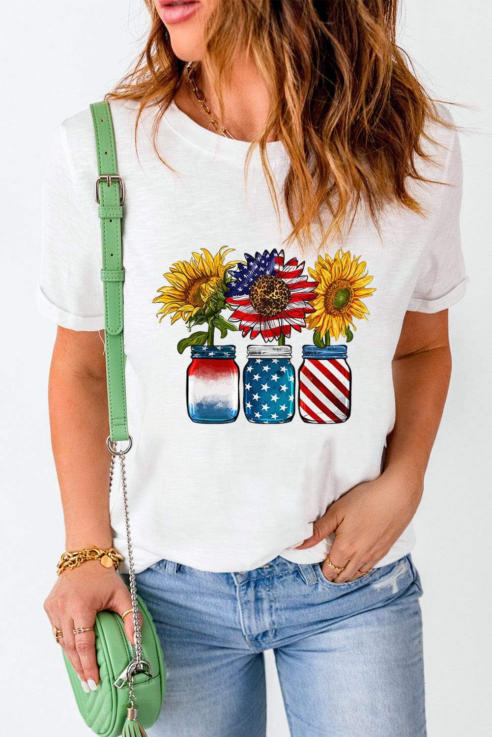 Graphic Round Neck Short Sleeve T-Shirt - Trendsi - Flyclothing LLC