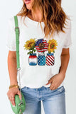 Graphic Round Neck Short Sleeve T-Shirt - Trendsi - Flyclothing LLC
