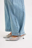 RISEN Mid Rise Wide Barrel Transferable Leg Snap Jeans - Trendsi - Flyclothing LLC