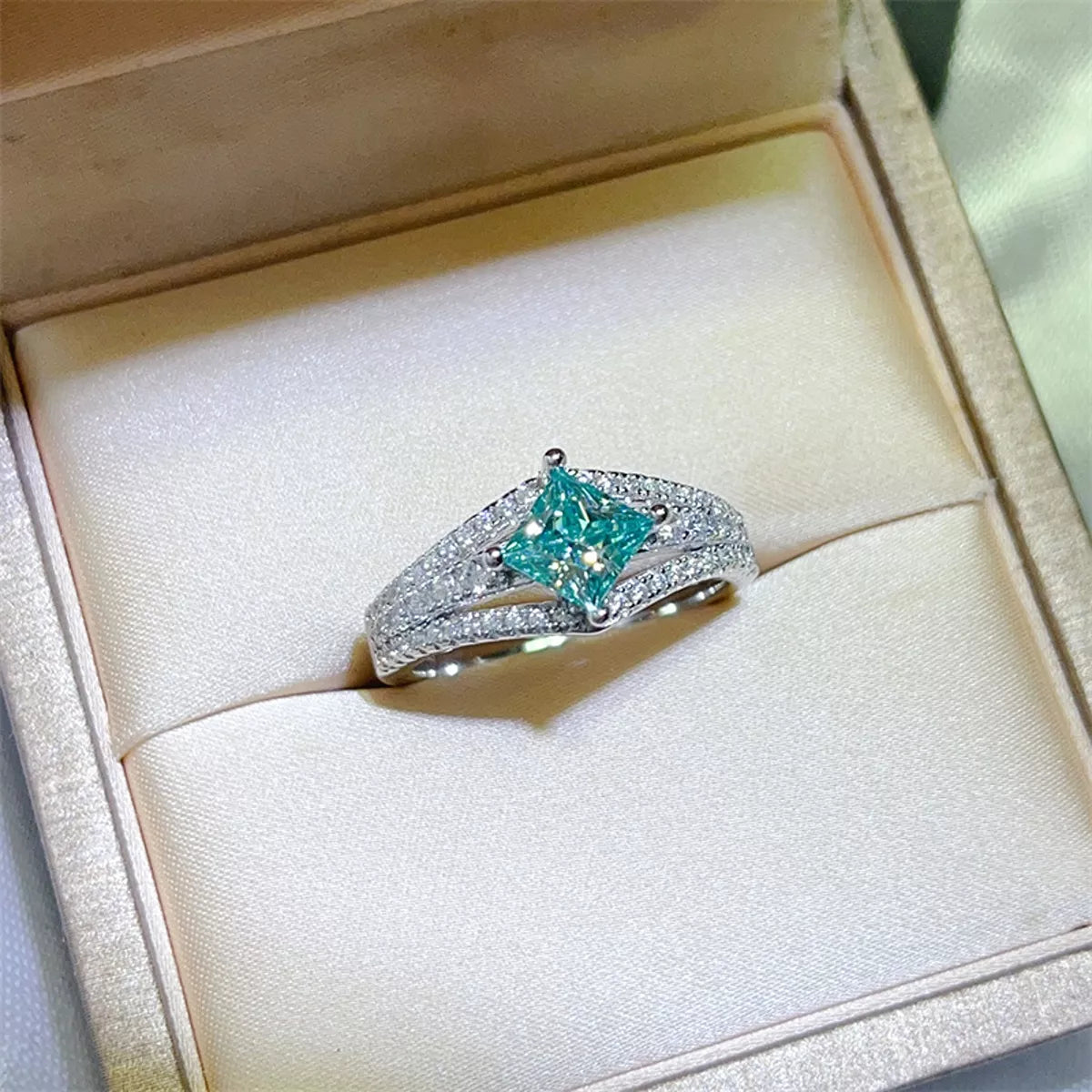 1 Carat Moissanite 925 Sterling Silver Ring - Trendsi - Flyclothing LLC