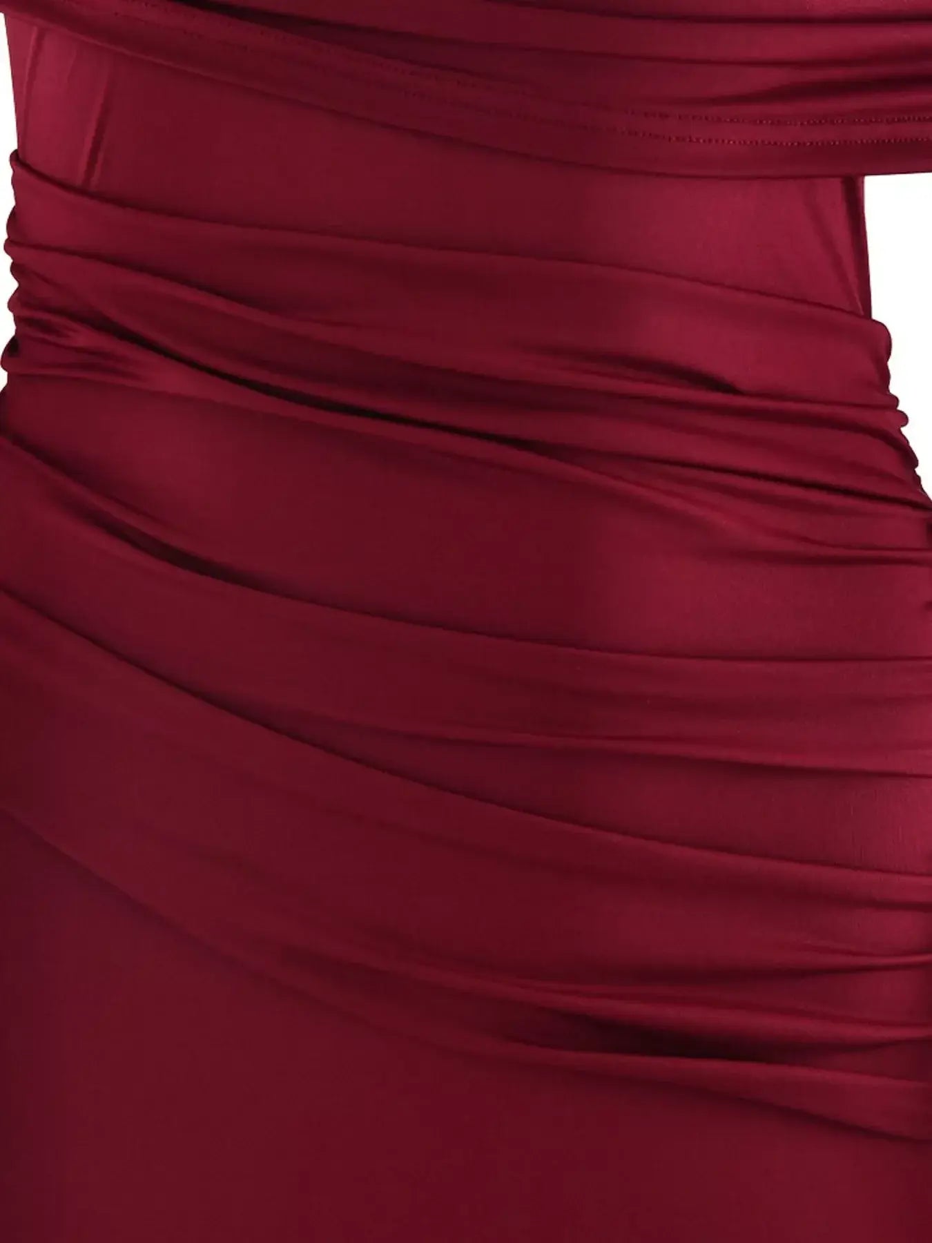 One-Shoulder Ruched Maxi Dress - Trendsi - Flyclothing LLC