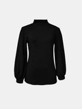 Full Size Mock Neck Long Sleeve T-Shirt - Trendsi - Flyclothing LLC