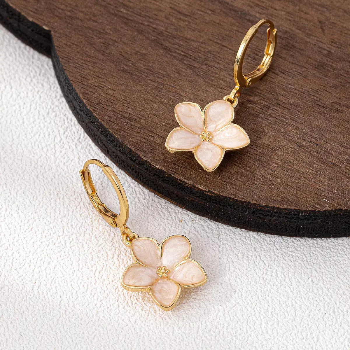 4 Piece Colorful Flower Drop Earrings - Trendsi - Flyclothing LLC