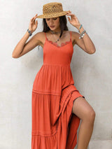 Lace Detail V-Neck Cami Dress - Trendsi - Flyclothing LLC