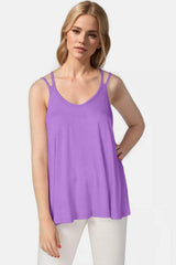 Basic Bae Bamboo Scoop Neck Double Spaghetti Straps Cami - Trendsi - Flyclothing LLC