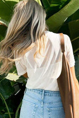 V-Neck Cami and Round Neck Short Sleeve Cover Up Set - Trendsi - Flyclothing LLC
