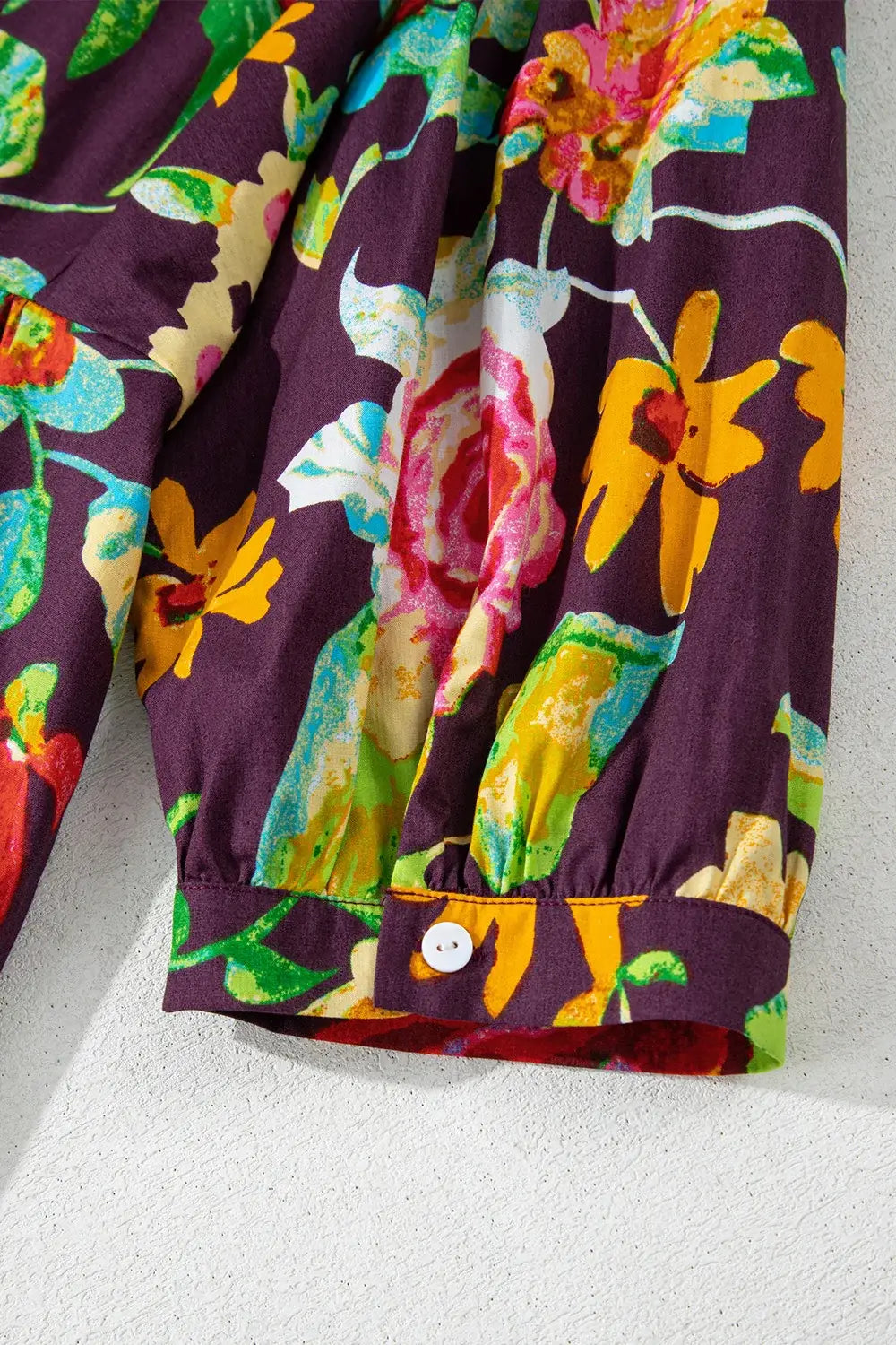Flower Embroidered Trim Half Sleeve Blouse - Trendsi - Flyclothing LLC