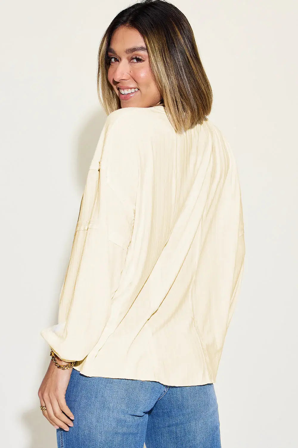 Basic Bae Full Size Ribbed Round Neck Long Sleeve T-Shirt - ShopBasicbae - Flyclothing LLC