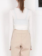 Tied Surplice Long Sleeve Top - Trendsi - Flyclothing LLC