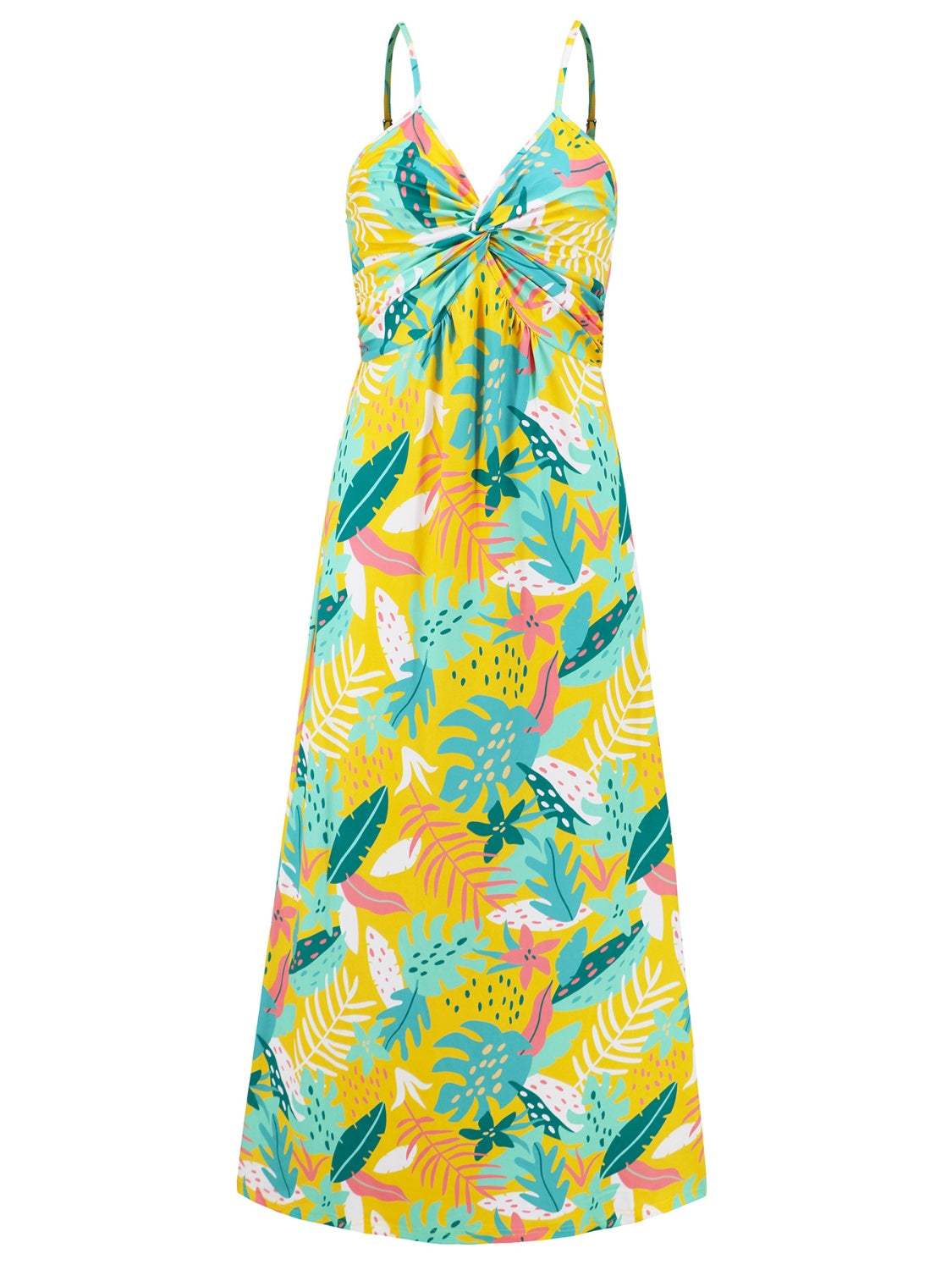 Twisted Printed V-Neck Cami Dress - Trendsi - Flyclothing LLC