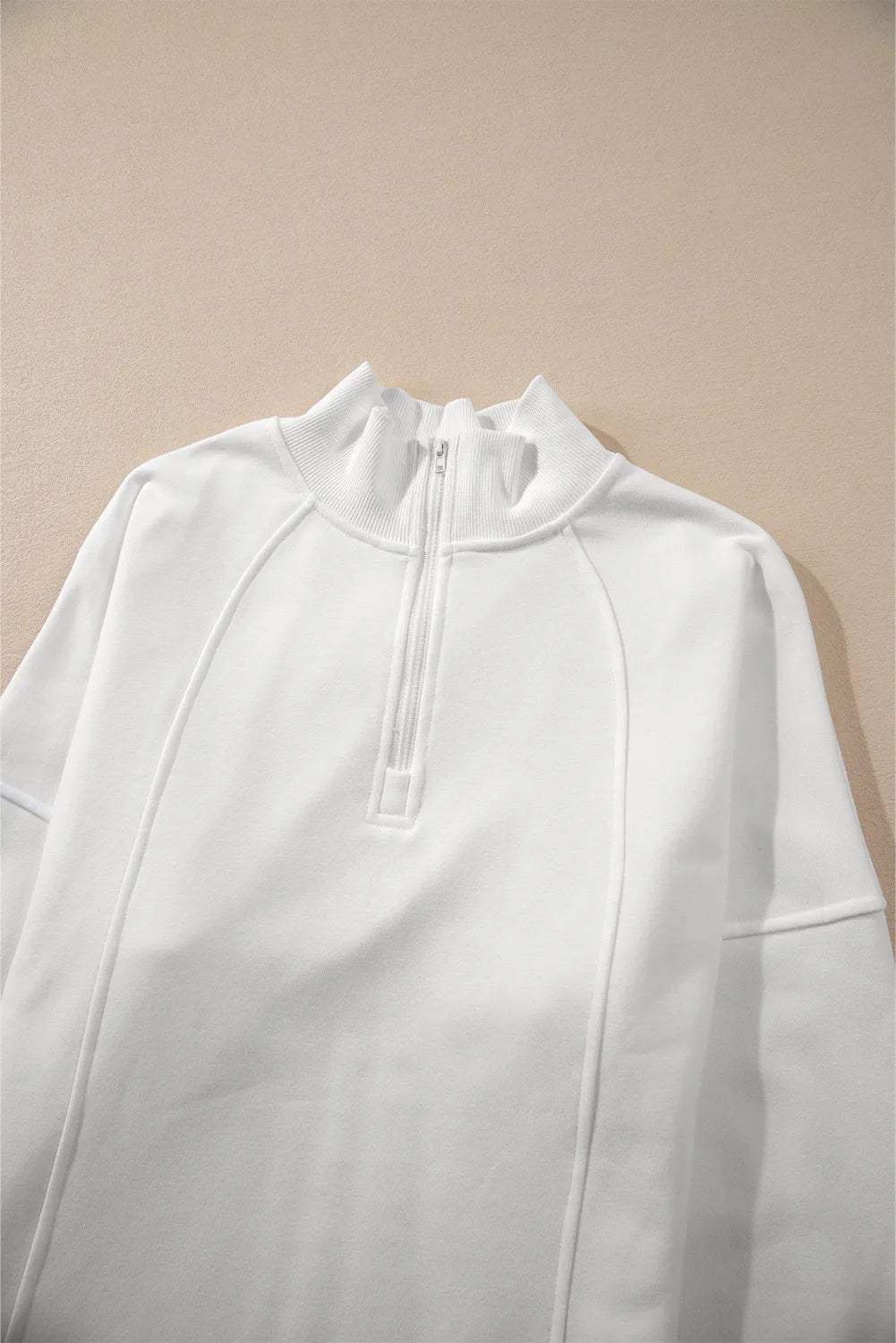 Half Zip Long Sleeve Sweatshirt - Trendsi - Flyclothing LLC