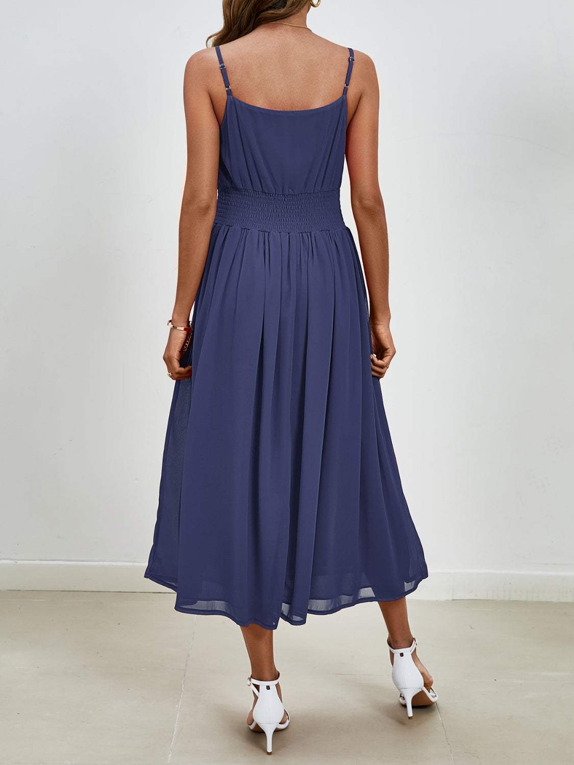Scoop Neck Midi Cami Dress - Trendsi - Flyclothing LLC