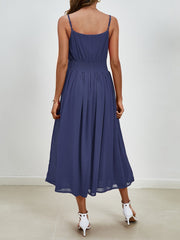Scoop Neck Midi Cami Dress - Trendsi