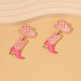 Cowgirl Boot and Hat Dangle Earrings - Trendsi - Flyclothing LLC
