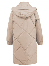 Long Sleeve Longline Hooded Winter Coat with Pockets - Trendsi - Flyclothing LLC