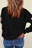 Letter Graphic Bow Long Sleeve Sweatshirt - Trendsi - Flyclothing LLC
