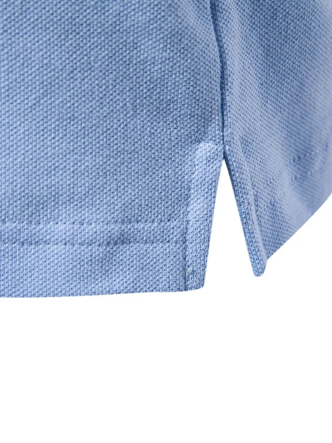 Men's Embroidered Striped Short Sleeve Polo - Trendsi - Flyclothing LLC