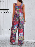 Plus Size Printed Wide Leg Jumpsuit - Trendsi - Flyclothing LLC