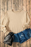 High-Low Round Neck Long Sleeve Sweatshirt - Trendsi - Flyclothing LLC